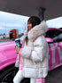 Puffy, short jacket "FUSION AD611" - BEIGE PRE-ORDER